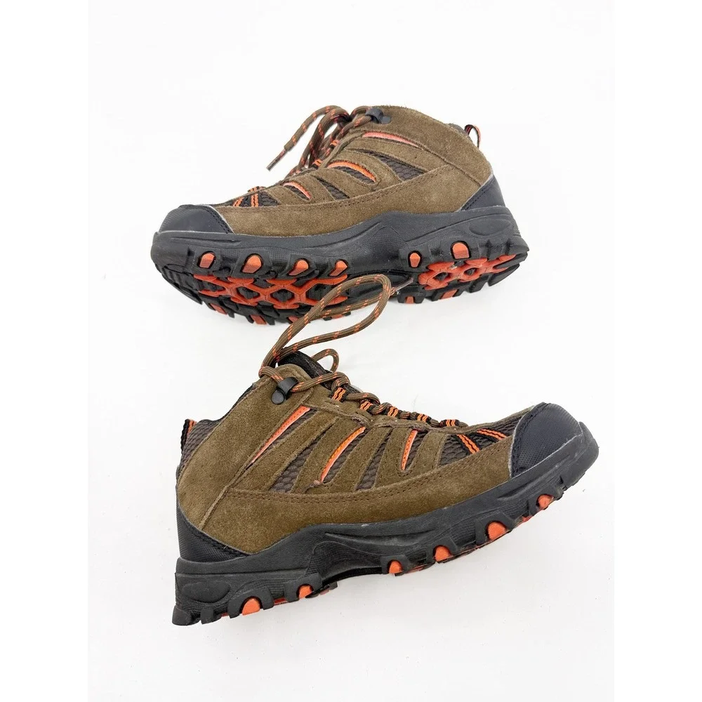 Columbia Kids Pisgah Peak Mid Waterproof Hiking Boots Brown Orange BY3234-255 3